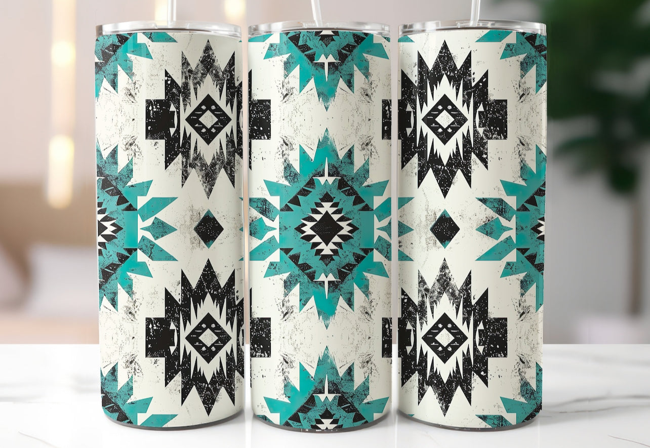 Tribal Turquoise Tumbler