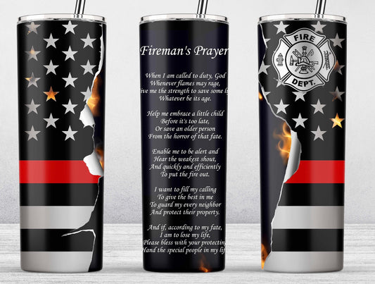 Fireman's Prayer Tumbler